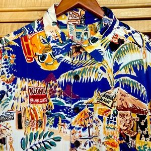 Kahala rayon men's Hawaiian shirt XL